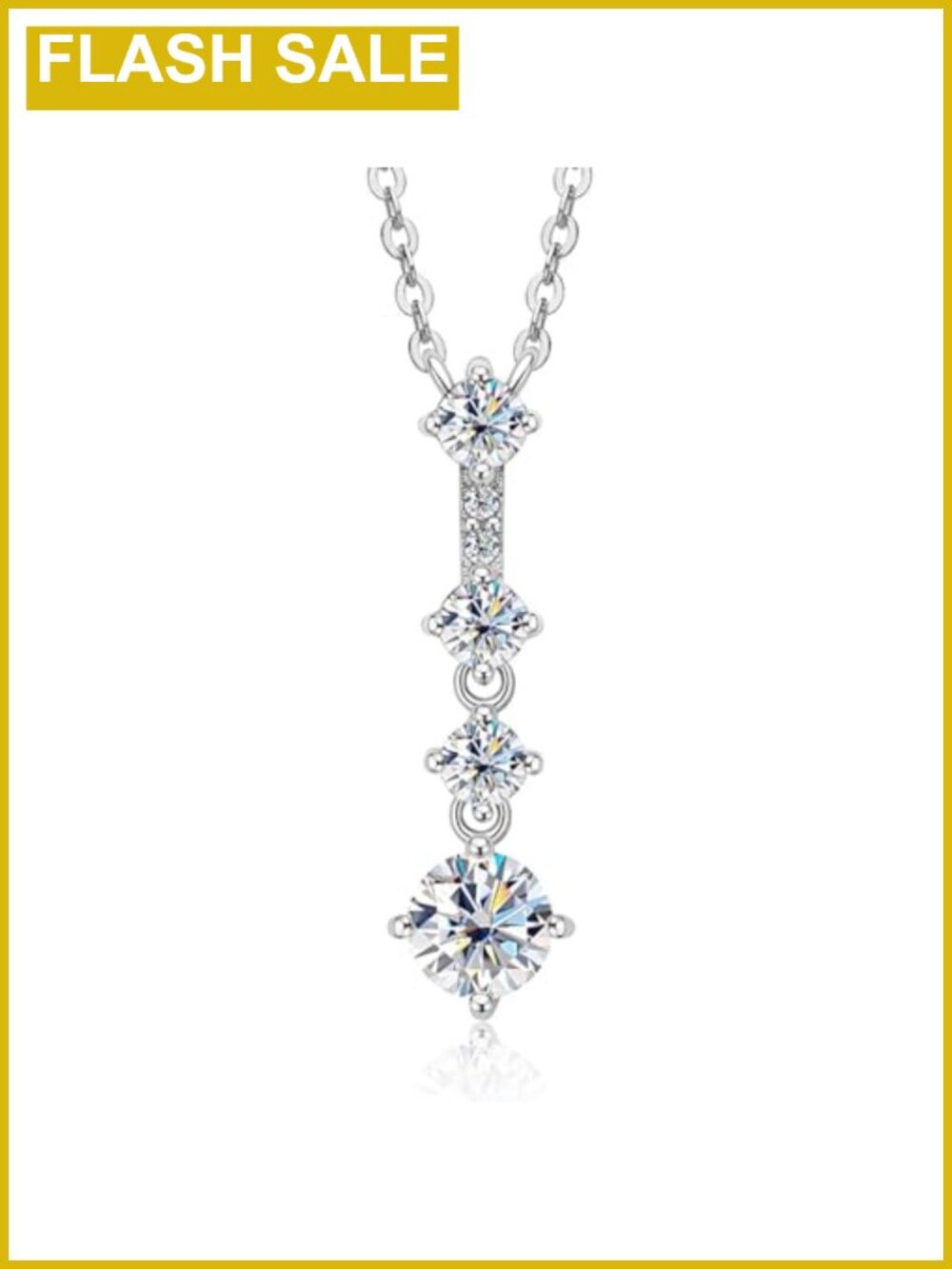14K Gold VVS1 Diamond Necklace Collarbone Chain for Women